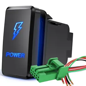Nilight Power Push Button Switch 12V ON Off Switches with Connector Wire Kit 1.54" x 0.83" Replacement for Toyota Tacoma Tundra 4Runner FJ Cruiser Hilux Fortuner summervibes