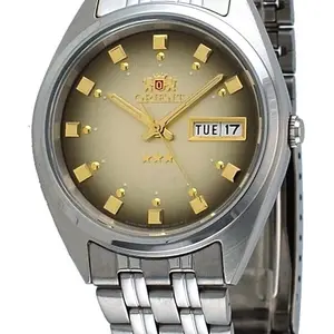 Orient Men's 3 Star Stainless Steel Brown Dial Self Wind Automatic Watch