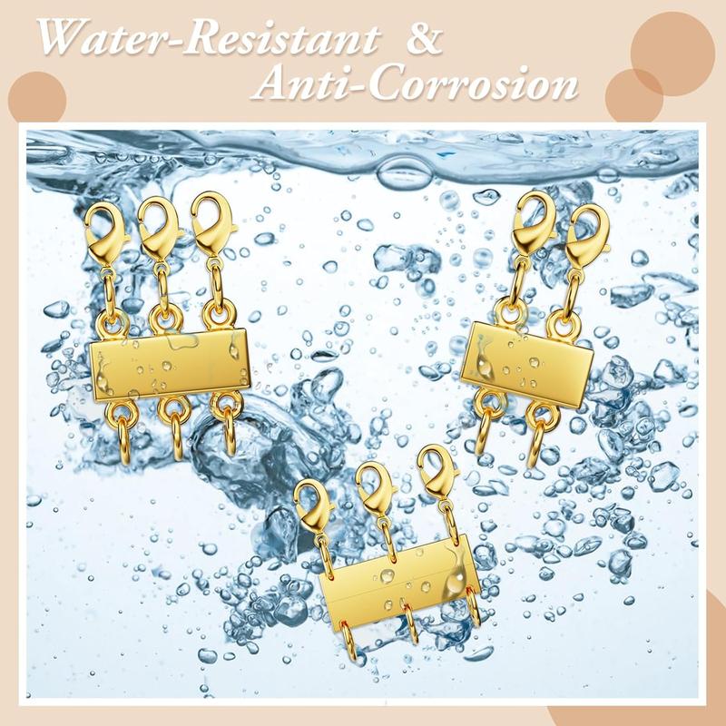 Necklace Layering Clasp 18K Gold Necklace Separator for Layering Magnetic Multiple Necklace Clasps and Closures for Women Necklace