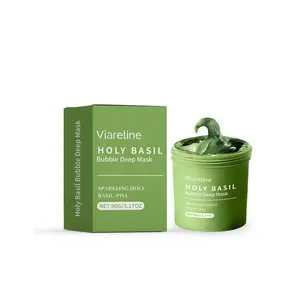 VIARELINE 90g Bubble Deep Cleansing Mask - Gentle Deep Face Mask with Holy Basil Leaf Extract, Oil Control, Blackhead Removal, Hydrating Moisturizing Skincare, Deep Face Masks