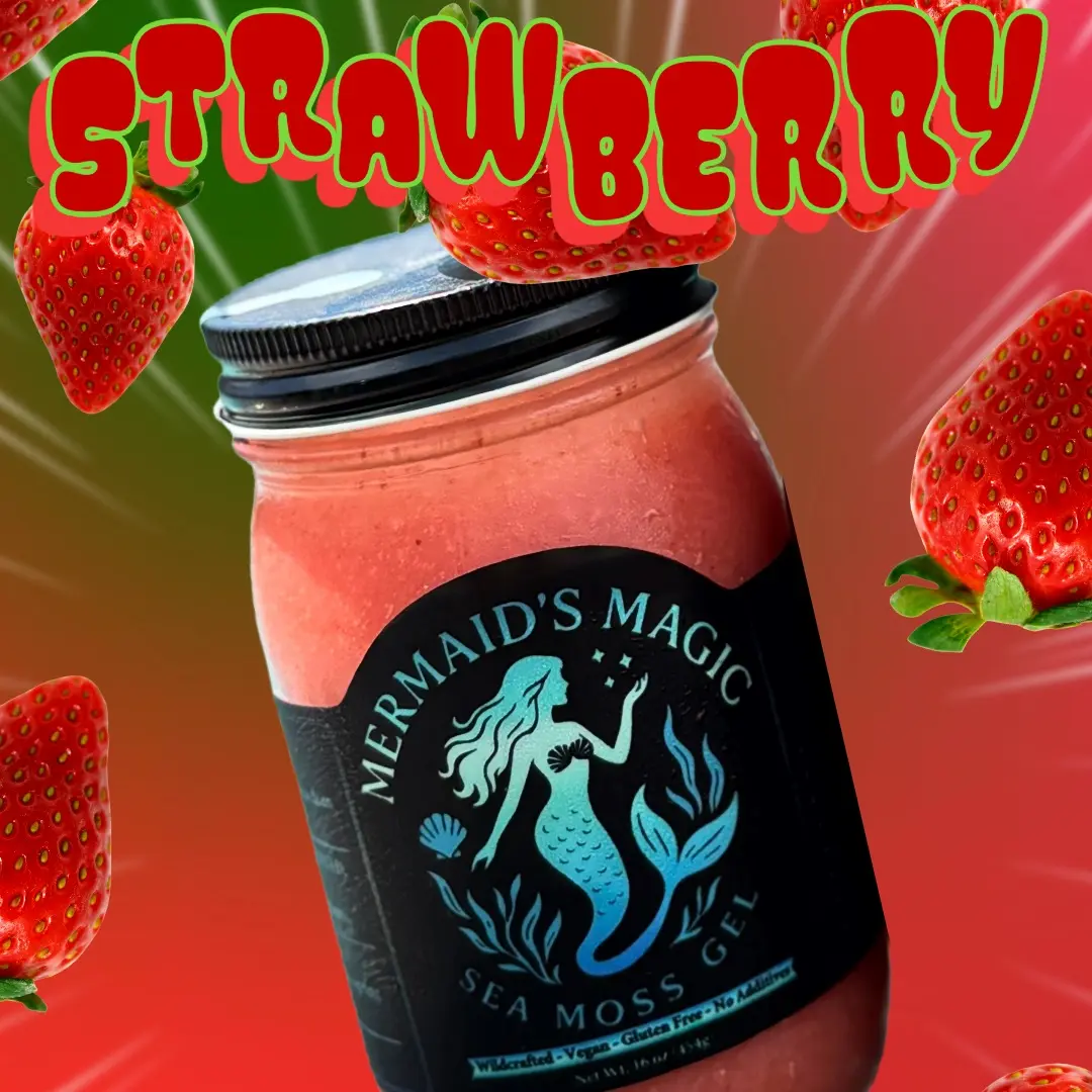 Mermaids Magic Strawberry Wild Crafted Sea Moss Gel