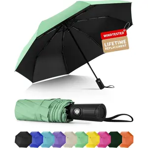 Windproof Travel Umbrella, Automatic Umbrellas for Rain, Portable & Compact Umbrellas for Backpack,  UV for Protection, Folding Small Sun Umbrella for , Walking