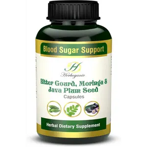 Bitter Gourd Moringa and Java Plum Seed Capsules | 500mg |All Natural Detoxification | 60 Capsules