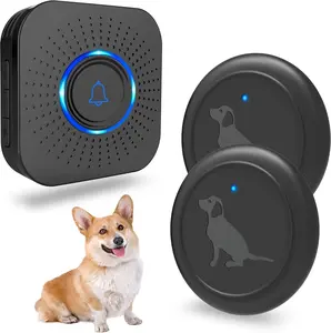 Dog Doorbell to Go Outside Wireless Doggie Door Bell Operating at 1000 Feet with IP65 Waterproof Touch Button 58 Melodies & 4 Notification Modes