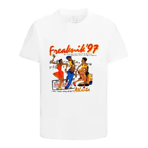 Men's 1997 Freaknik Atlanta Graphic T-Shirt - 100% Cotton, Retro Chocolate City Design, Casual Crew Neck, Vibrant "FREAKNIK 97" Print, All-Season Wear