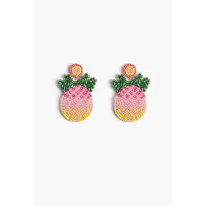 Pineapple Beaded Earrings