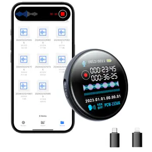 HD Magnetic Noise-Canceling Recorder One-Touch Recording Compact Audio Device with Long Battery Large Storage USB Lossless MP3 Playback