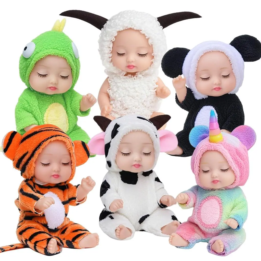 Mini baby dolls, cute little doll toys, hand-made animal clothes, and cute baby doll gift sets for Christmas and Halloween children's toys.