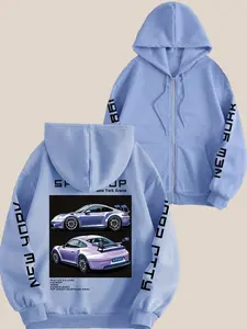 Cool hoodie, stylish monogram print and car design, ziphoodies Fashionable couple clothes, is the perfect gift for autumn and winter Menswear Sweatshirts Pullover ziphoodies