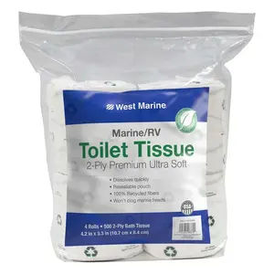 West Marine Toilet Tissue for Boats/RVs 2-Ply Premium Ultra Soft Wipes Toilet Paper