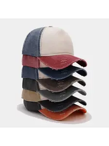 Washed Cotton Baseball Cap for Women Fitted Snapback Hats for Men Motorcycle Print Hip Hop Men's Summer Cap