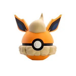 Flareon - Inspired 3D Printed Poke Ball Collectible