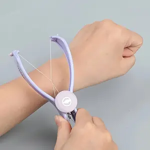 Women's Facial Hair Remover - Spring Threading Tool for Cheeks, Eyebrows, and Chin, Portable Designed Painless Hair Remover - Reusable Facial Waxing Replacement (Home Hair Removal Beauty Tool)