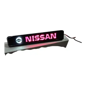 Nissan LED Front Grille Emblem 12V Illuminated Badge Universal Fit for Dodge Vehicles Bright LED Illumination Weatherproof Design