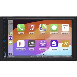 Boss Audio BE7ACP.X 7" Double Din Car Video Player - Car Screen, Smartphone Mirroring Compatibility (CarPlay, Android Auto), Bluetooth, SiriusXM Ready