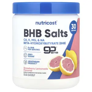 Nutricost BHB Salts, goBHB®, Strawberry Lemonade, 9.5 oz (267 g)