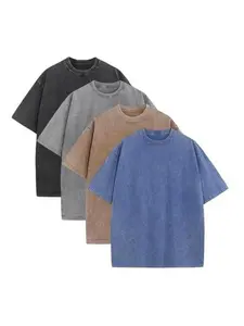 1/4 Pack Oversized Tshirts for Men Gym Vintage Heavyweight T Shirts Cotton Workout Acid Wash Baggy Tees