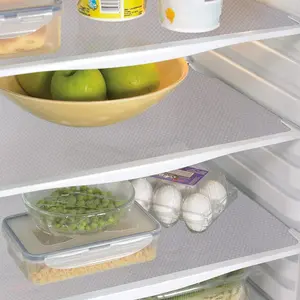 7PCS Shelf Mats Refrigerator Liners Washable Refrigerator Pads Fridge Mats Drawer Placemats Home Kitchen Gadgets Accessories Organization for Top Freezer(White)