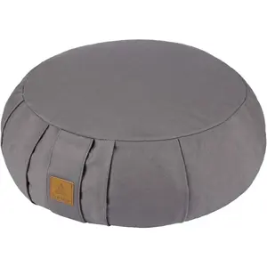 Round Zafu Meditation Cushion, D=15" H=5.5" Zabuton Meditation Pillow, Yoga Bolster/Pillow, Floor seat, Zippered  Cotton Cover,  Buckwheat, Kneeling Pillow