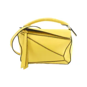 Pre-owned Loewe Calfskin Shoulder Bags Puzzle Mini Calf Shoulder Bag