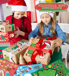 Stocking Stuffers for Kids - Christmas Stickers - DIY Christmas Crafts for Kid - Kids Xmas Decorations Gifts Games Party Favors Supplies (24 Sheets)