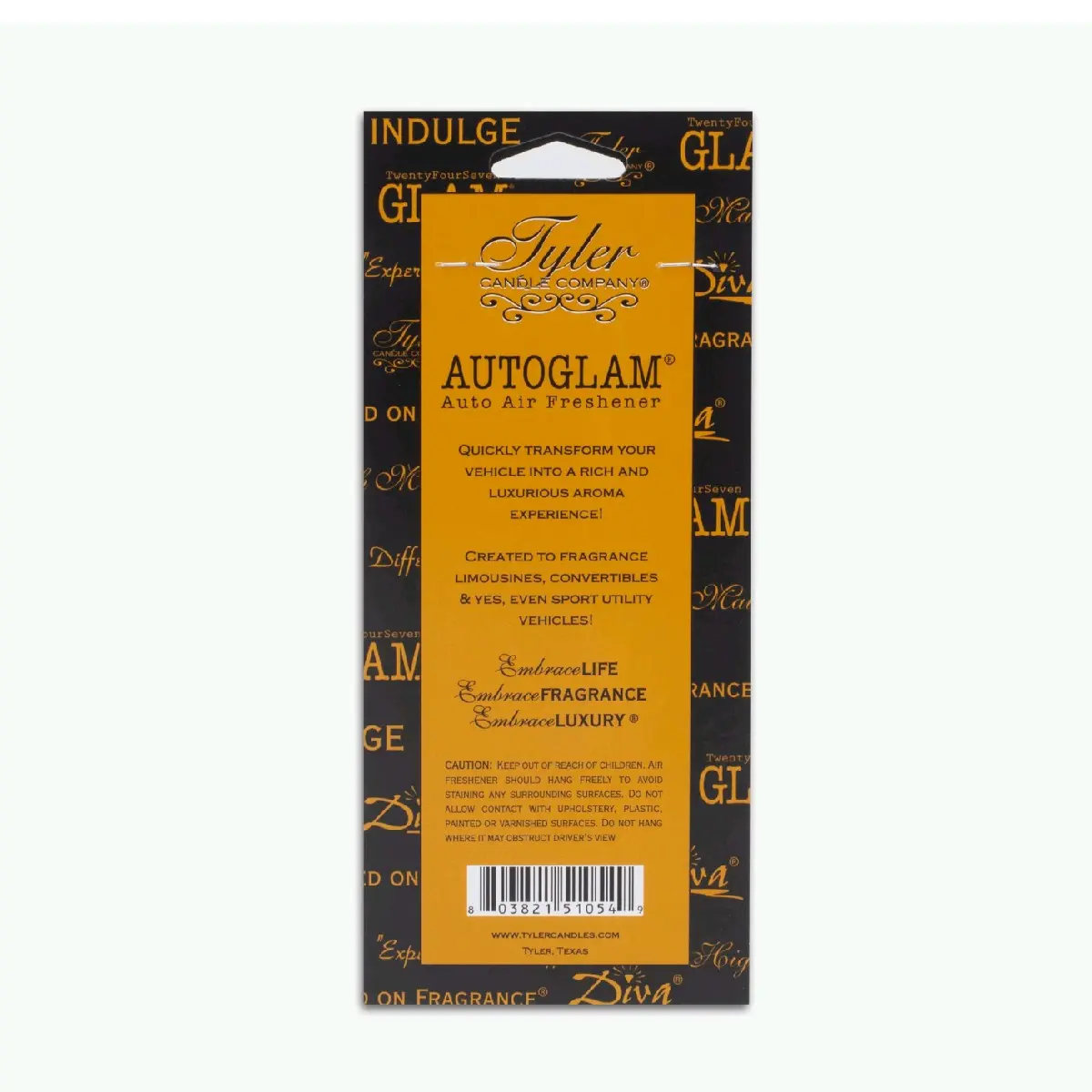 Tyler Autoglam Diva Car Air Freshener with Auto Glam Diva Scent by Tyler Candle Company