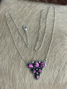 Handmade Sterling Silver Cherry Blossom Necklace "Signed Nizhoni"