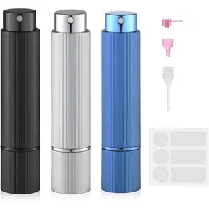 Travel Perfume Bottle Refillable - Cologne  Atomizer Mini - Small Travel Size Sprayer Empty for Refill Sample Container - Portable  Decant Dispenser for Men Women 3 count 8ml Blue