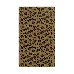 Slightly Subtle Smaller Leopard Print Hand Towel, Fun Bathroom Kitchen Decor, Hidden Message, Politically Charged Gag Gift, Home Humor Towel