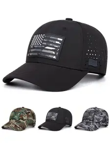 2026 New Fashionable Creative Baseball Hat Offset Printing American Flag Hip Hop Hat Street Personalized Skateboarding Hat Outdoor Leisure Sports Sunshade Hat Daily Commuter Decorative Hat Male Female Same Style Breathable Mesh Hat