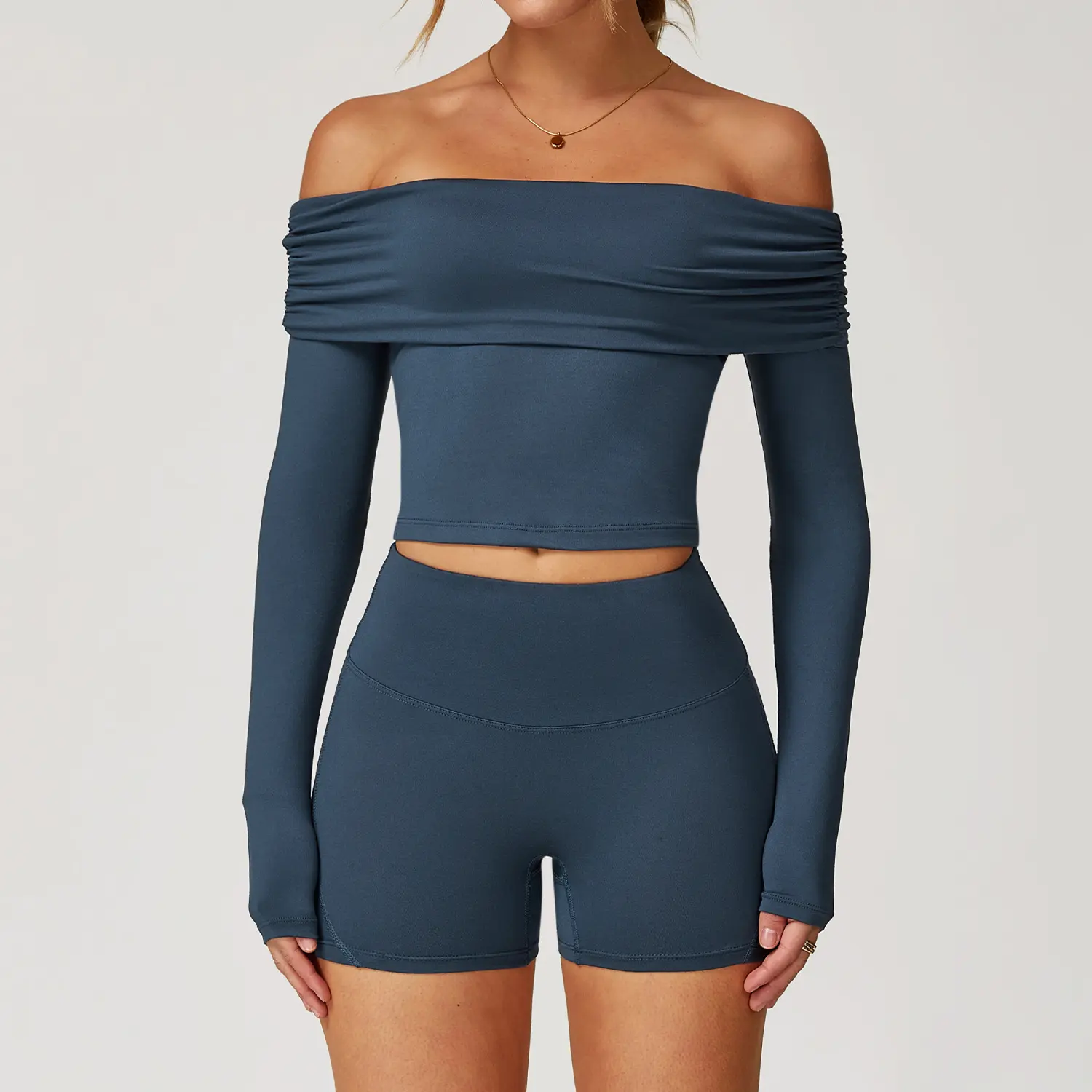 9152long sleeves+9152shorts  slate blue