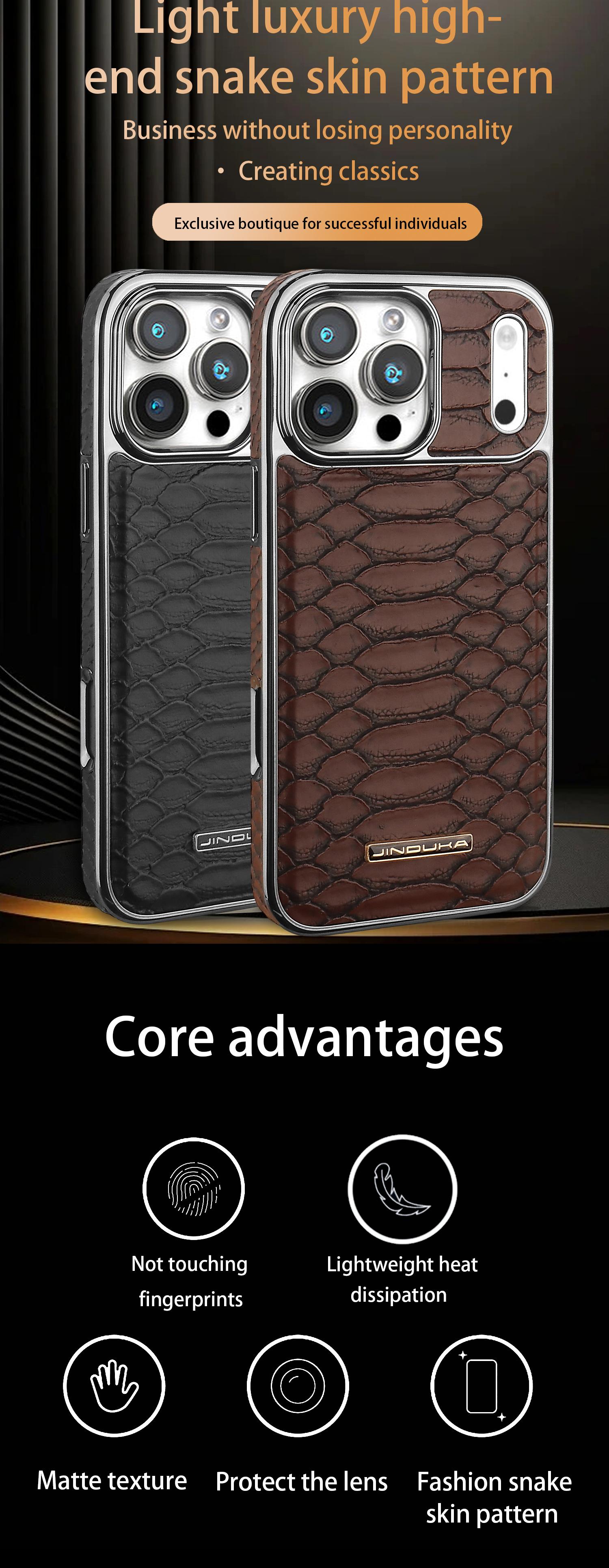 Luxury Business Vegan Faux Snake Skin Case - Compatible with iPhone 17/16/15/14/13/12 Pro Max | Electroplated Soft Edge Full-Body Shockproof Cover Luxury Business Vegan Faux Snake Skin Case - Compatible with iPhone 17/16/15/14/13/12 Pro Max | Electroplated Soft Edge Full-Body Shockproof Cover