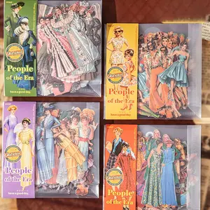 100 Pcs Retro Vintage Fashion Character Sticker Pack, Large Quantity Journal Decoration, Creative Aesthetic Collage Materials for Scrapbook Diary Frame Gift Packaging Greeting Card Phone Case Water Cup