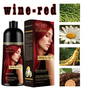 Spring Glow 3-in-1 Herbal Black Hair Dye Shampoo Natural Ginseng Hair Dye Shampoo 3-in-1 Gray Hair Concealer