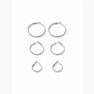 Cider 3 PAIRS HOOP EARRINGS SET