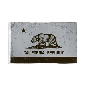 California (Gray & Black) Flag 3x5ft Poly