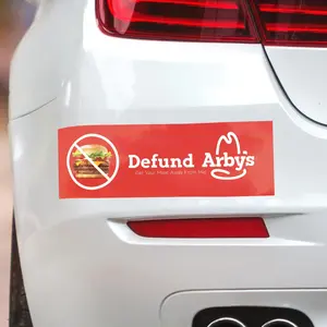 Defund Arby's Bumper Sticker - Funny Fast Food Meme Car Decal