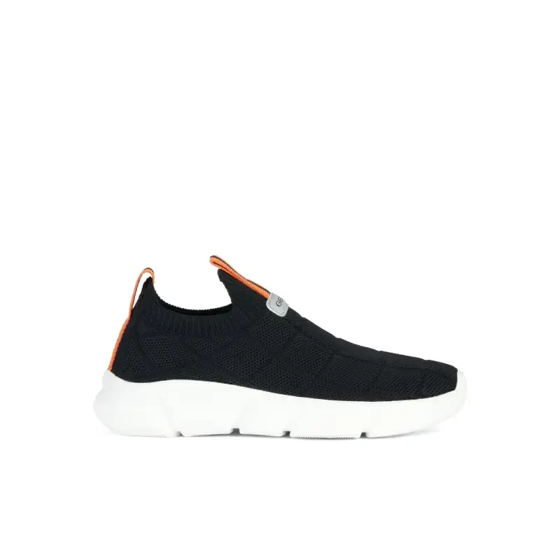 GEOX Black & Orange Mesh Sock Sneaker