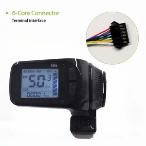 S886 Sm6pin Electric Bicycle Controller, Waterproof Color Display, Uart 2 Protocol, Compatible with S886 E-Bike Systems