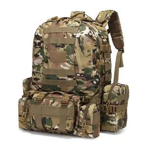 Military fans outdoor tactical combination bag hiking shoulder mountaineering bag multi-functional large-capacity outdoor waterproof sports backpack