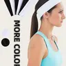 6pcs unisex black and white sports, simple design, high elasticity sweat absorption, breathability and hair fixation function, suitable for gym, outdoor etc sports scenes, Workout Headbands, Sweat Wicking Sweat Absorbing Headband