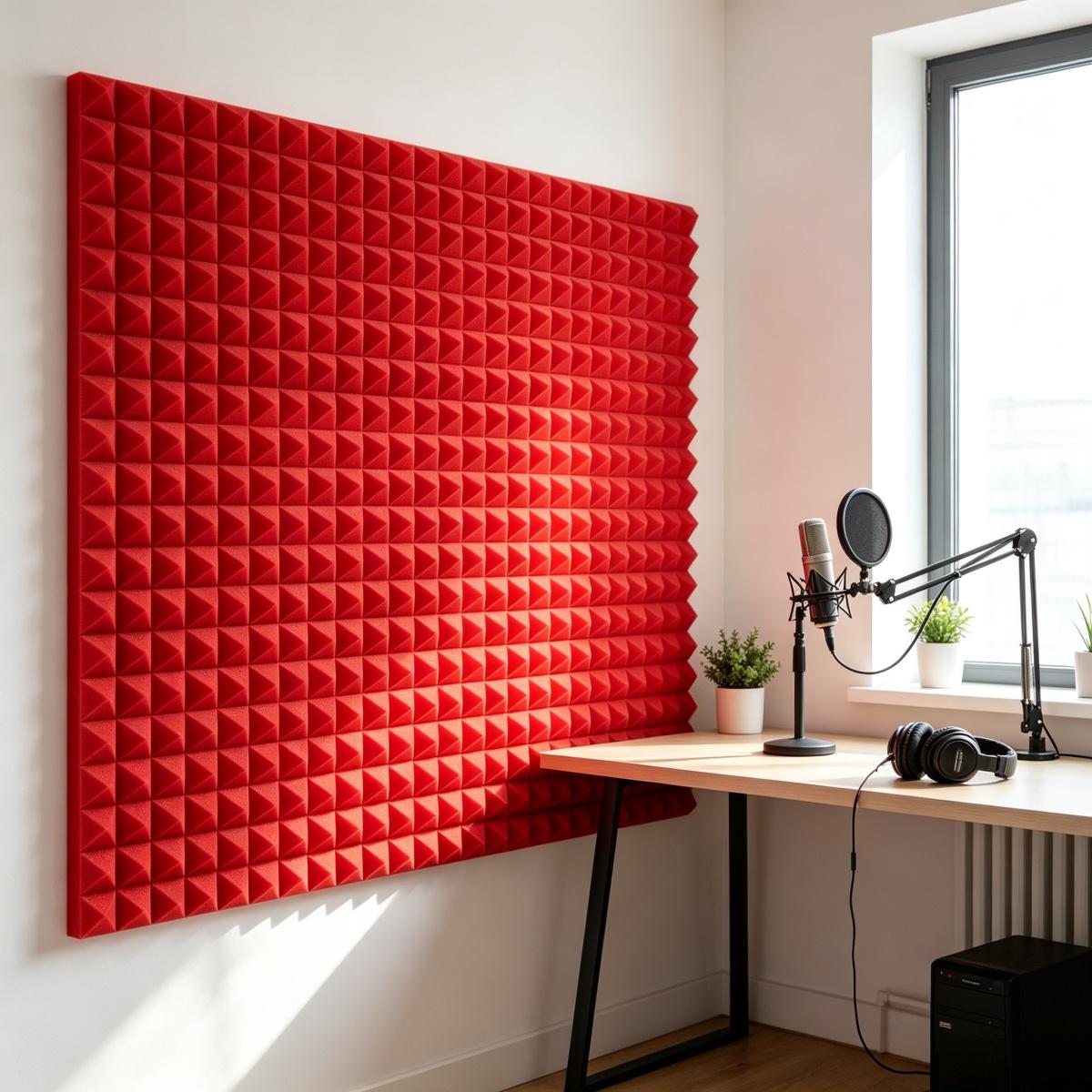 12x12x2 Inch Pyramid Acoustic Foam, 25kg/m³ High Density Soundproof Foam Panels, Fire Resistant Noise Dampening Sound Absorption Panels, Wall & Ceiling Acoustic Treatment Foam for Studio, Home & Meeting Room, 12-24 Pack