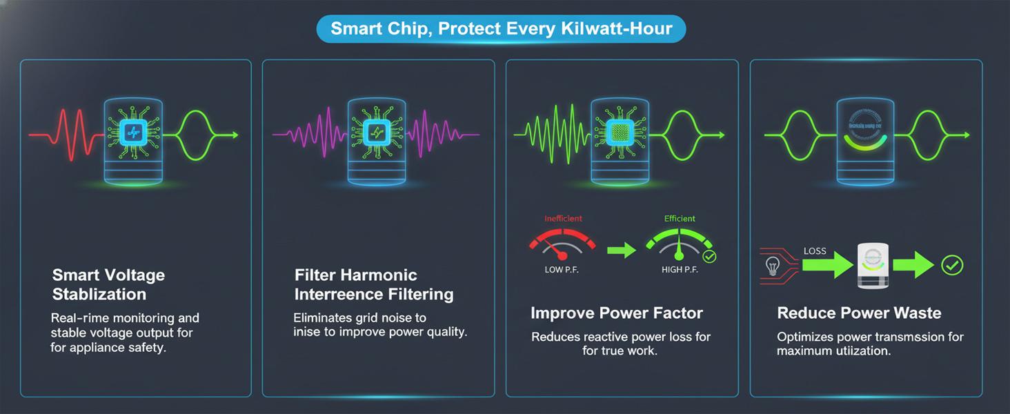 2026 Upgraded US Plug Power Box with 2-Hole Outlet Design, 90–250V Wide Voltage Input, Compact and Portable Plug-In Wall Socket Extender, Perfect for Home, Office and Travel Use