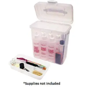 Tall Storage Caddy with Handle & Tray