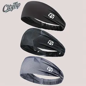 3pcs Solid Color Sports Headbands | Moisture-Wicking Breathable Workout Headbands for Men & Women | Ideal for Fitness, Running, Yoga & Outdoor Activities