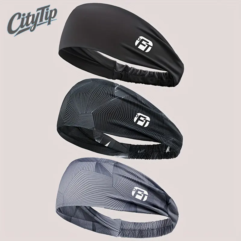 3pcs Solid Color Sports Headbands | Moisture-Wicking Breathable Workout Headbands for Men & Women | Ideal for Fitness, Running, Yoga & Outdoor Activities
