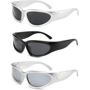 Y2K 3Pack Polarized sunglasses Wrap Around Men's Women's sunglasses Fashion Sport Shades Sun Glasses
