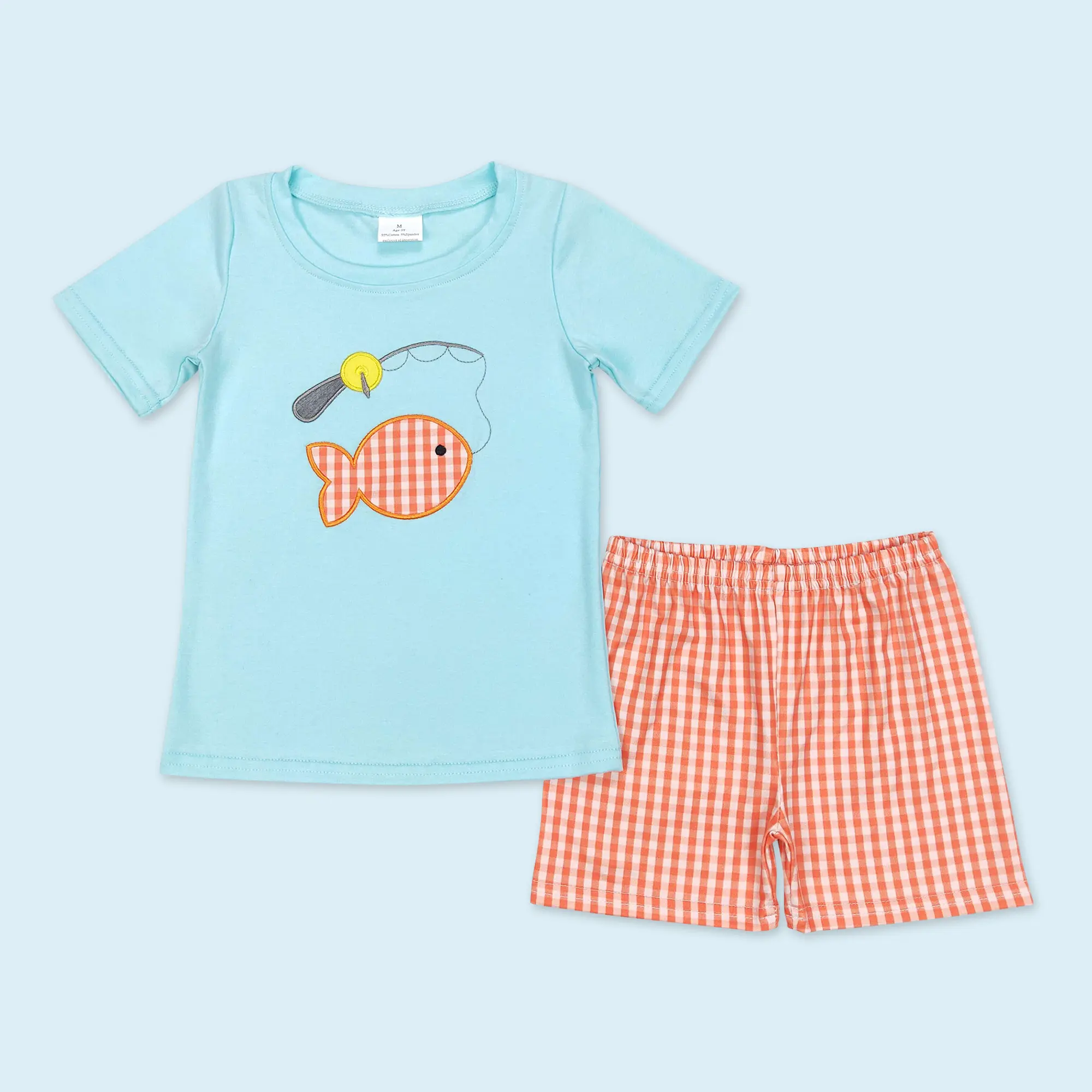 Fishing design kids boy summer outfits Fishing design kids boy summer outfits