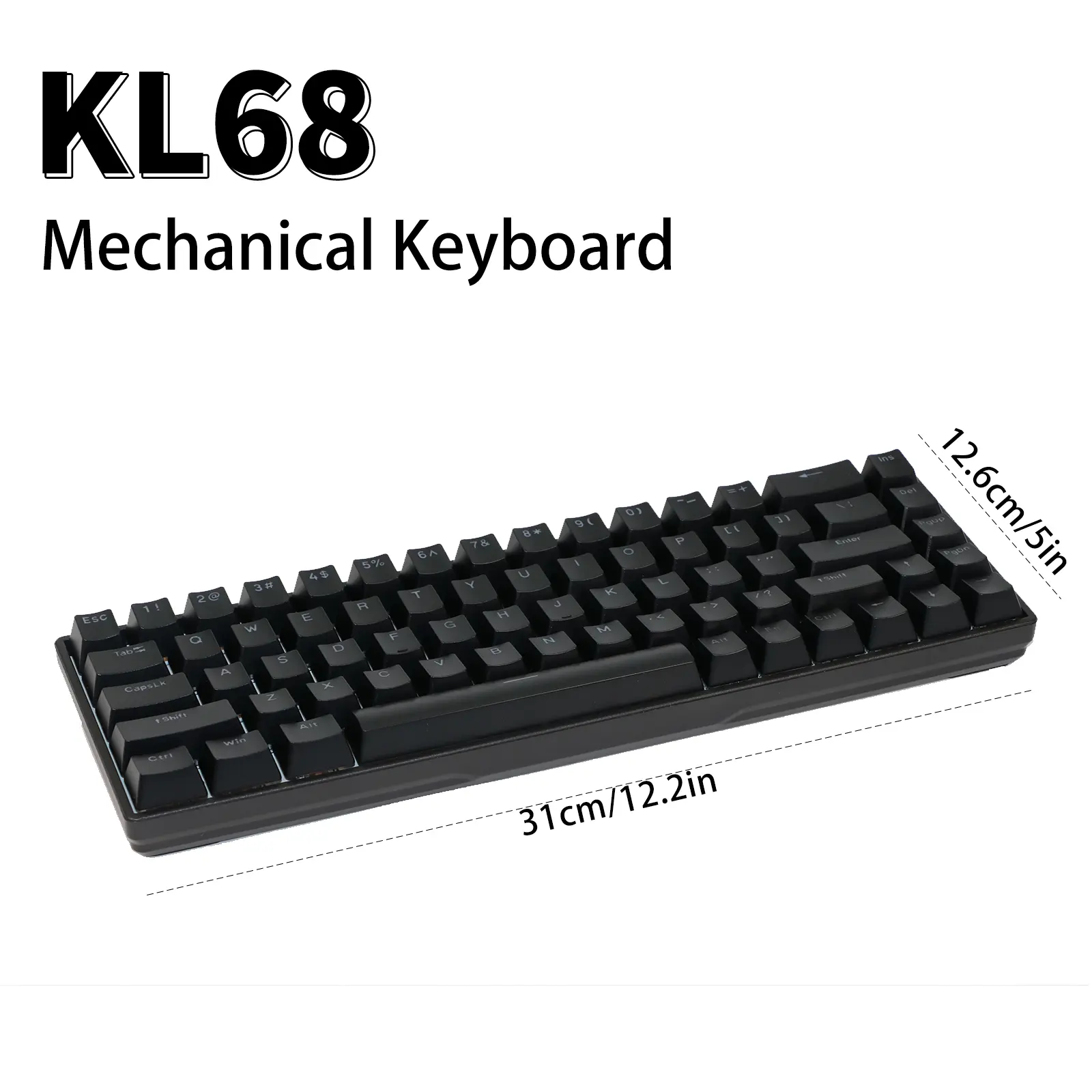 68-Key 60% Gaming Mechanical Keyboard, Ultra Compact Mini 68 Key with Red Blue Switch Wired Keyboard, Anti-Ghosting Keys, for Windows Laptops And PC Gamers,,summerwins TikTokShopDealsForYouDays