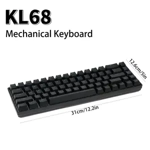 KL-68 60% Gaming Mechanical Keyboard, Ultra Compact Mini 68 Key with Red Blue Switch Wired Keyboard, Anti-Ghosting Keys, for Windows Laptops And PC Gamers,,summerwins TikTokShopDealsForYouDays